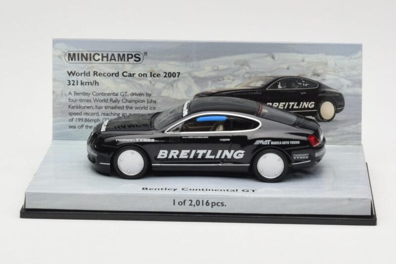 Bentley Continental GT World Record Car on Ice Czarny Minichamps 1:43 436139026-O Metal