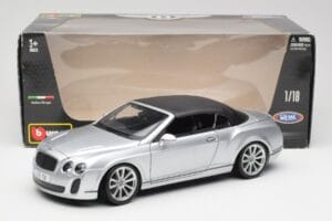 Bentley Continental Supersports Kabriolet 1. Generacja Srebrny Bburago 1:18 18-11037S Metal — zdjęcie 8 z 8