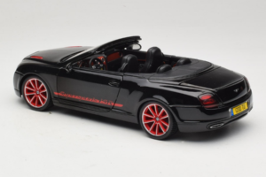 Bentley Continental Supersports ISR Kabriolet Czarny Z Czerwonymi Felgami Bburago 1:18 18-11035 Metal — zdjęcie 7 z 8
