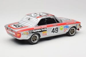 BMW 2800 CS E9 #49 Team Schnitzer G. Herzog / H. Heyer 24 Hours of Spa 1972 Minichamps 1:18 155722749 Metal — zdjęcie 2 z 6
