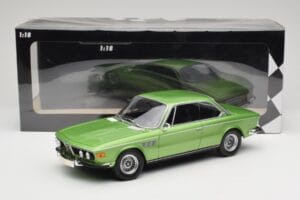 BMW 3.0 CSi E9 Green Metallic Minichamps 1:18 155028034 Metal — zdjęcie 6 z 6