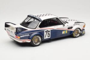 BMW 3.0 CSL E9 Garage Du Bac #76 P. Depnic / H. Coulon 24 Hours of Le Mans 1977 Minichamps 1:18 155772576 Metal — zdjęcie 2 z 6