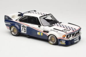 BMW 3.0 CSL E9 Garage Du Bac #76 P. Depnic / H. Coulon 24 Hours of Le Mans 1977 Minichamps 1:18 155772576 Metal — zdjęcie 4 z 6