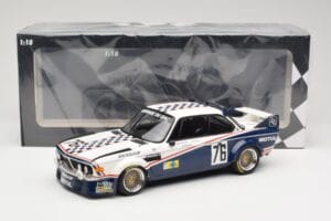 BMW 3.0 CSL E9 Garage Du Bac #76 P. Depnic / H. Coulon 24 Hours of Le Mans 1977 Minichamps 1:18 155772576 Metal — zdjęcie 6 z 6