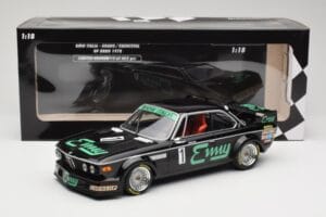 BMW 3.0 CSL E9 #1 F. Grano / P. Xhenceval GP Brno 1978 Minichamps 1:18 155782501 Metal — zdjęcie 6 z 6