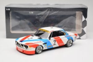 BMW 3.0 CSL E9 #2 Luigi Racing A. de Fierlant / P. Xhenceval Winners 24 Hours of Spa 1975 Minichamps 1:18 155752602 Metal — zdjęcie 6 z 6