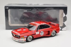 BMW 3.0 CSL E9 #23 Faltz Alpina A. de Fierlant / H. Grohs Zandvoort Trophy 1975 Minichamps 1:18 155752623 Metal — zdjęcie 6 z 6