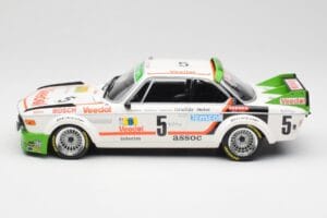 BMW 3.0 CSL E9 #5 Assoc Interim J-C. Chavan / A. Detrin Winners 24 Hours of Spa 1976 Minichamps 1:18 155762505 Metal — zdjęcie 3 z 6