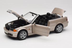 BMW 328i E46 Kabriolet Sand Beige Metallic Kyosho 1:18 80430009756 Metal — zdjęcie 2 z 9