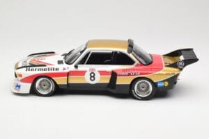 BMW 3.5 CSL E9 Hermetite #8 J. Fitzpatrick / T. Walkinshaw 1000 km Nurburgring 1976 Minichamps 1:18 155762608 Metal — zdjęcie 3 z 6