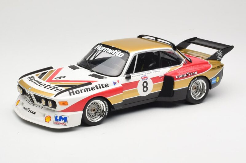 BMW 3.5 CSL E9 Hermetite #8 J. Fitzpatrick / T. Walkinshaw 1000 km Nurburgring 1976 Minichamps 1:18 155762608 Metal