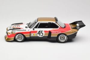 BMW 3.5 CSL E9 #45 Hermetite T. Walkinshaw / J. Fitzpatrick 24 Hours of Le Mans 1976 Minichamps 1:18 155762645 Metal — zdjęcie 3 z 6