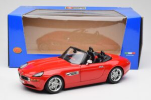 BMW Z8 E52 Roadster Jaskrawy Czerwony Bburago 1:18 12032 Metal — zdjęcie 8 z 8