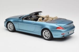 BMW 6 E64 Kabriolet Jasnoniebieski Kyosho 1:18 80430153440 Metal — zdjęcie 7 z 8