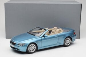 BMW 6 E64 Kabriolet Jasnoniebieski Kyosho 1:18 80430153440 Metal — zdjęcie 8 z 8