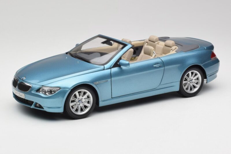 BMW 6 E64 Kabriolet Jasnoniebieski Kyosho 1:18 80430153440 Metal