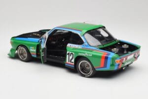 BMW 3.5 CSL E9 Gruppe 5 #12 H. Quester / G. Nilsson Zeltweg Winner 1976 Minichamps 1:18 180762012 Metal — zdjęcie 5 z 8