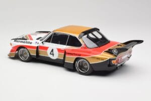 BMW 3.5 CSL E9 Gruppe 5 #4 J. Fitzpatrick / T. Walkinshaw Silverstone Winner 1976 Minichamps 1:18 180762004 Metal — zdjęcie 7 z 8