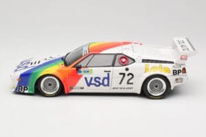 BMW M1 #72 BMW France Zol Auto B. Rousselot / J. Servanin 24 Hours of Le Mans 1981 Minichamps 1:18 180812972 Metal — zdjęcie 4 z 8