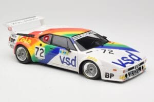 BMW M1 #72 BMW France Zol Auto B. Rousselot / J. Servanin 24 Hours of Le Mans 1981 Minichamps 1:18 180812972 Metal — zdjęcie 6 z 8