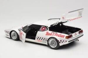 BMW M1 #25 Red Lobster D. Cowart / K. Miller LA Times GP Riverside 1981 Minichamps 1:18 180812925 Metal — zdjęcie 7 z 8