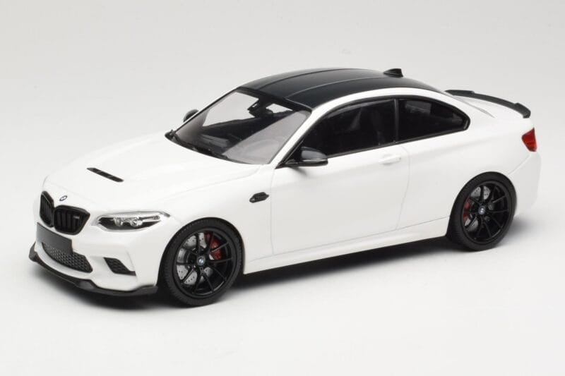 BMW M2 CS F87 Biały z czarnymi felgami Minichamps 1:18 155021025 Metal