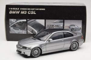 BMW M3 E46 CSL Srebrny Kyosho 1:18 08506S Metal — zdjęcie 8 z 8