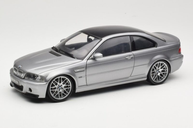 BMW M3 E46 CSL Srebrny Kyosho 1:18 08506S Metal