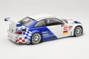 BMW M3 E46 GTR #42 J. Muller / J.J. Lehto ALMS 2001 Minichamps 1:18 80430139183 Metal — zdjęcie 3 z 8