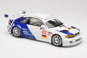 BMW M3 E46 GTR #42 J. Muller / J.J. Lehto ALMS 2001 Minichamps 1:18 80430139183 Metal — zdjęcie 6 z 8