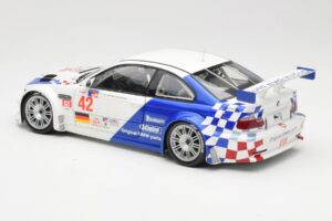 BMW M3 E46 GTR #42 J. Lehto / P. Ekblom ALMS 2001 Minichamps 1:18 100012142 Metal — zdjęcie 7 z 8
