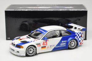 BMW M3 E46 GTR #43 D. Muller ALMS 2001 Minichamps 1:18 100012143 Metal — zdjęcie 8 z 8