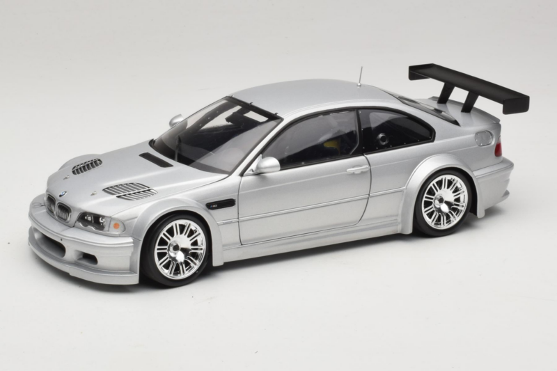 BMW M3 E46 GTR Street Srebrny Minichamps 1:18 100012100 Metal