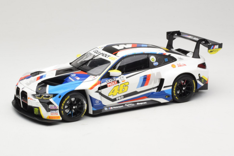 BMW M4 GT3 #46 V. Rossi / A. Farfus / M. Martin Team WRT 12 Hours of Bathurst 2023 Minichamps 1:18 113232146 Metal