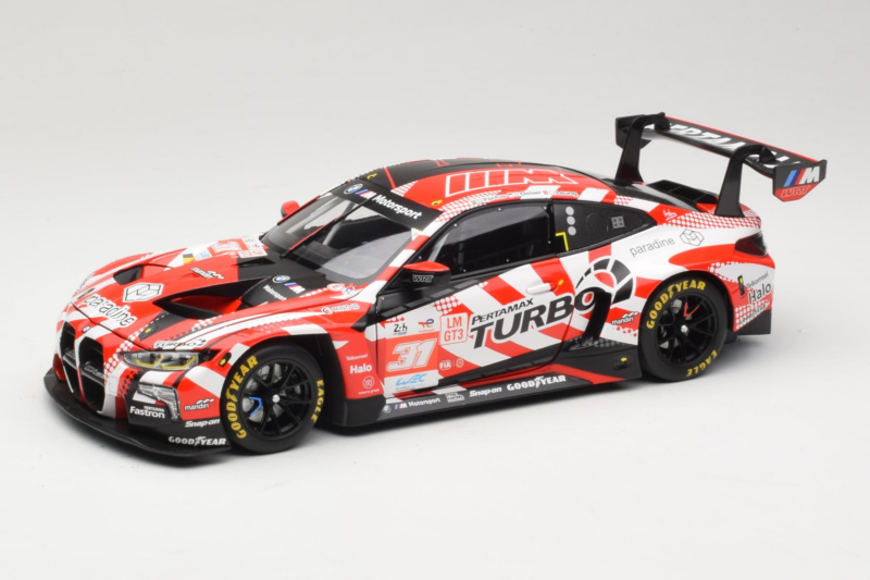 BMW M4 GT3 LMGT3 #31 D. Leung / S. Gelael / A. Farfus Team WRT 2nd Place 24 Hours of Le Mans 2024 Minichamps 1:18 113242431 M