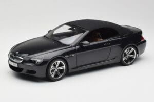 BMW M6 E64 Kabriolet Sapphire Black Kyosho 1:18 80430417424 Metal — zdjęcie 3 z 9