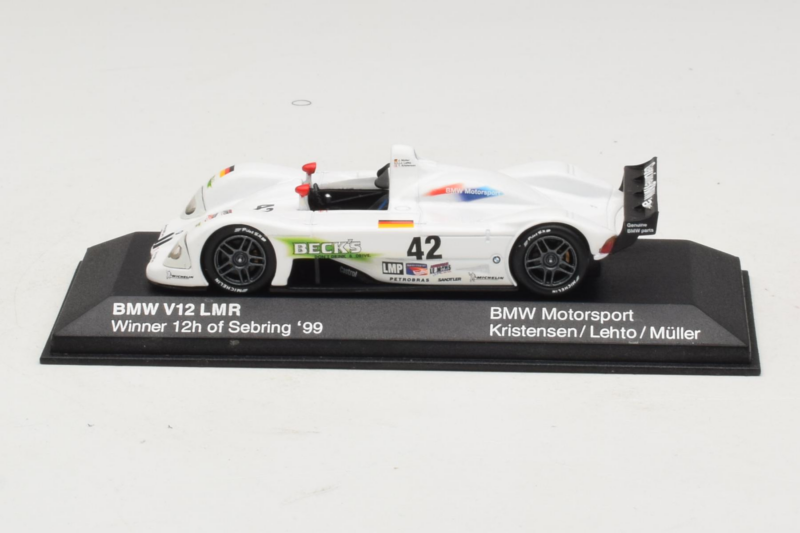 BMW V12 LMR #42 T. Kristensen / J.J. Lehto / J. Muller 24 Hours of Le Mans 1999 Minichamps 1:43 80429418137 Metal