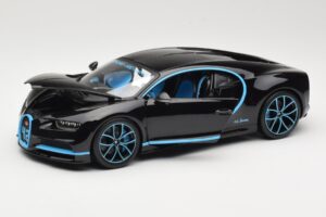 Bugatti Chiron Czarny & Niebieski Bburago 1:18 18-11040BK Metal — zdjęcie 2 z 8
