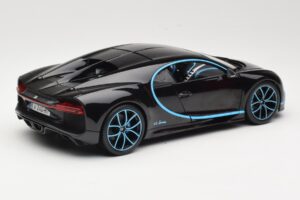 Bugatti Chiron Czarny & Niebieski Bburago 1:18 18-11040BK Metal — zdjęcie 3 z 8