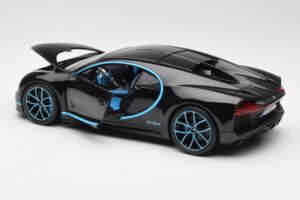 Bugatti Chiron Czarny & Niebieski Bburago 1:18 18-11040BK Metal — zdjęcie 5 z 8