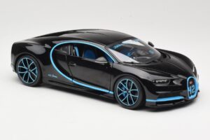 Bugatti Chiron Czarny & Niebieski Bburago 1:18 18-11040BK Metal — zdjęcie 6 z 8