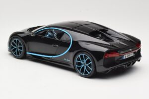 Bugatti Chiron Czarny & Niebieski Bburago 1:18 18-11040BK Metal — zdjęcie 7 z 8