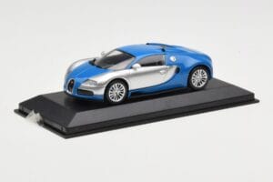 Bugatti Veyron Centenaire Niebiesko-Metaliczny Srebrny Minichamps 1:43 400110850 Metal — zdjęcie 2 z 4