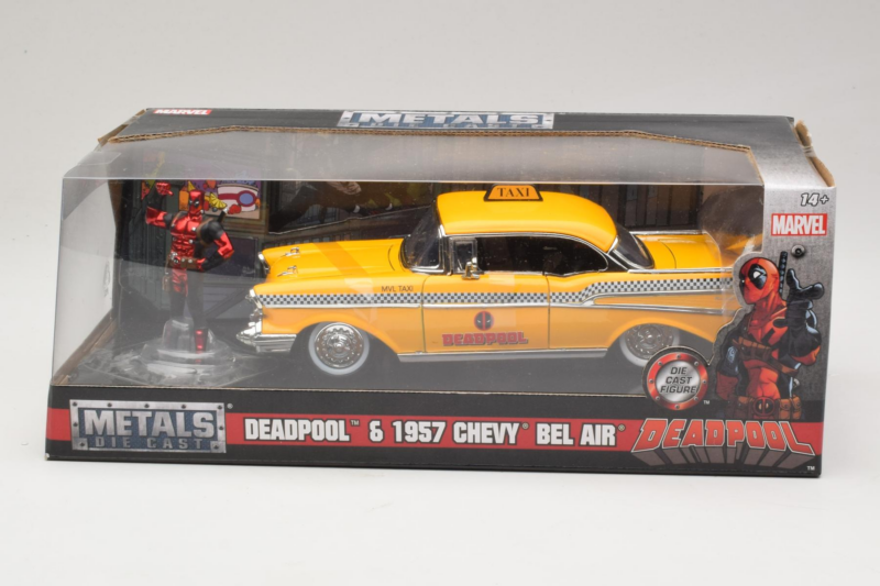 Chevrolet Bel Air Taxi Deadpool Metals Diecast 1:24 30290 Metal