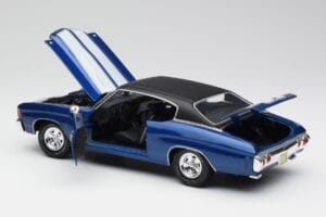 Chevrolet Chevelle SS 454 Niebieski Maisto 1:18 531886 Metal — zdjęcie 5 z 8