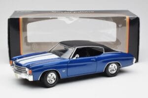 Chevrolet Chevelle SS 454 Niebieski Maisto 1:18 531886 Metal — zdjęcie 8 z 8