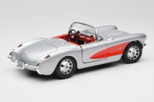 Chevrolet Corvette C1 Srebrny Bburago 1:18 3034 Metal — zdjęcie 3 z 8