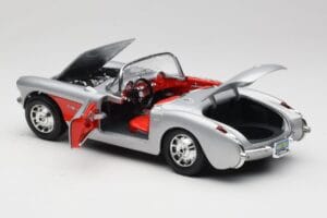 Chevrolet Corvette C1 Srebrny Bburago 1:18 3034 Metal — zdjęcie 5 z 8
