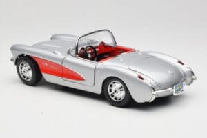 Chevrolet Corvette C1 Srebrny Bburago 1:18 3034 Metal — zdjęcie 7 z 8