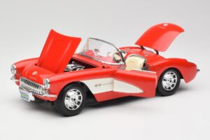 Chevrolet Corvette C1 Roadster Czerwony Bburago 1:18 3024 Metal — zdjęcie 2 z 8